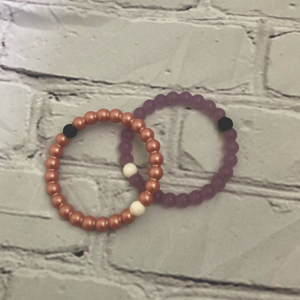 Lokai Bracelets Metallic Rosegold and Purple